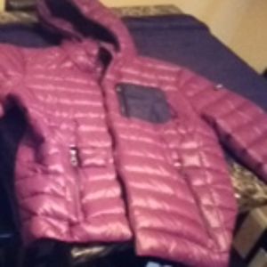 Calvin Klein burgundy coat